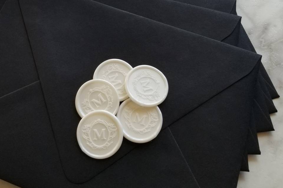 White Monogram WaxSeals