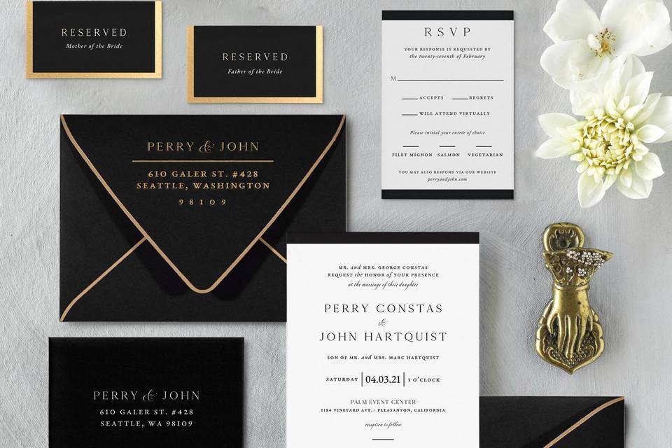 Custom Letterpress + Gold Foil