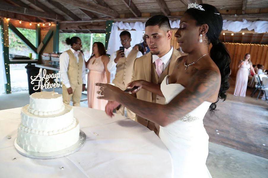 Cutting the cake