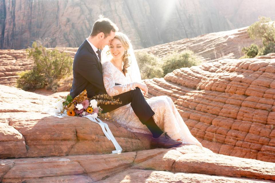 Snow canyon newlyweds