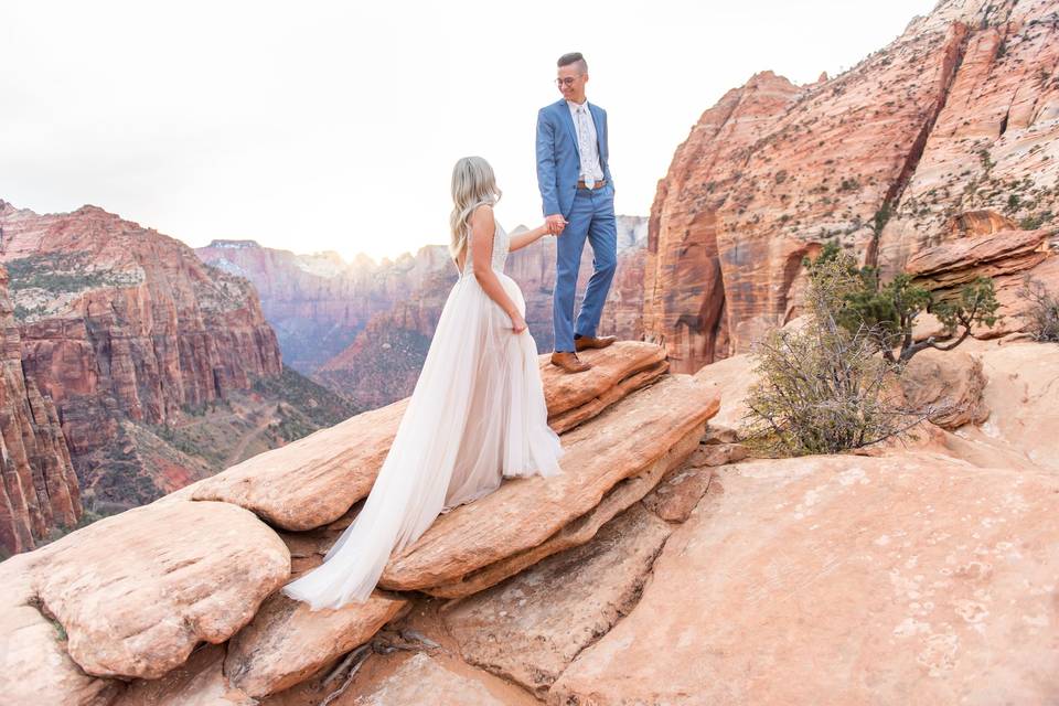 Zion canyon overlook