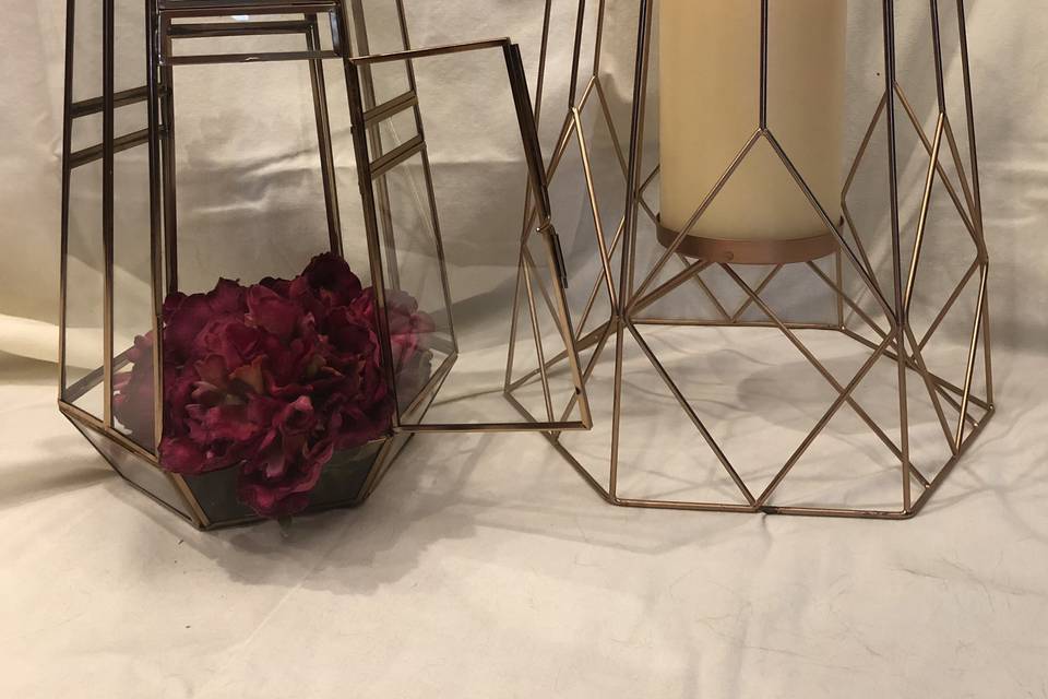 Rose gold lanterns