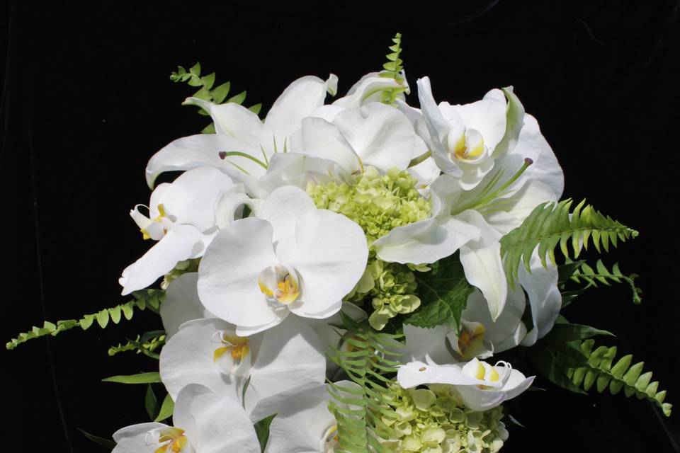 Cascading orchid bouquet