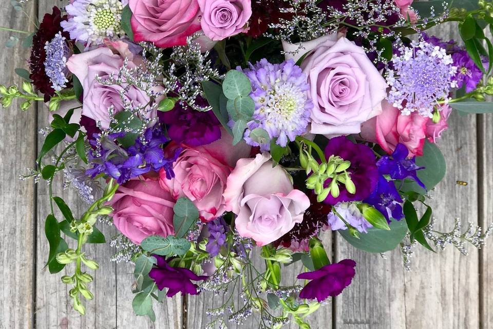 Pink and purple bouquet