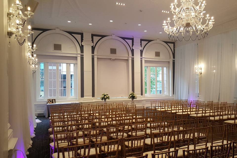 Indoor wedding setting