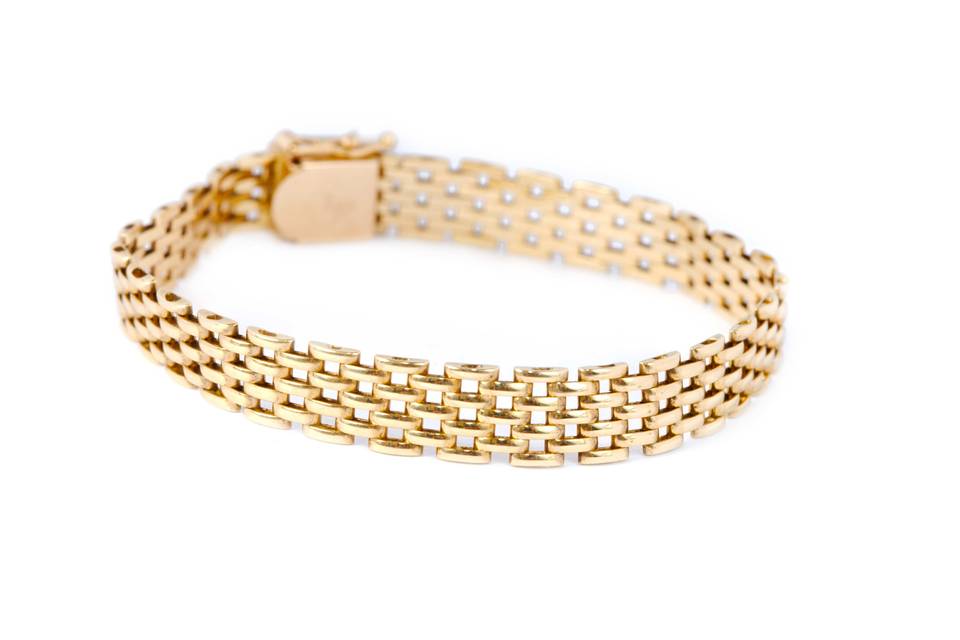 Woven gold bracelet