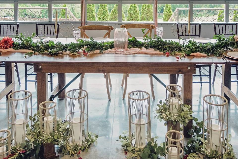 Reception decor