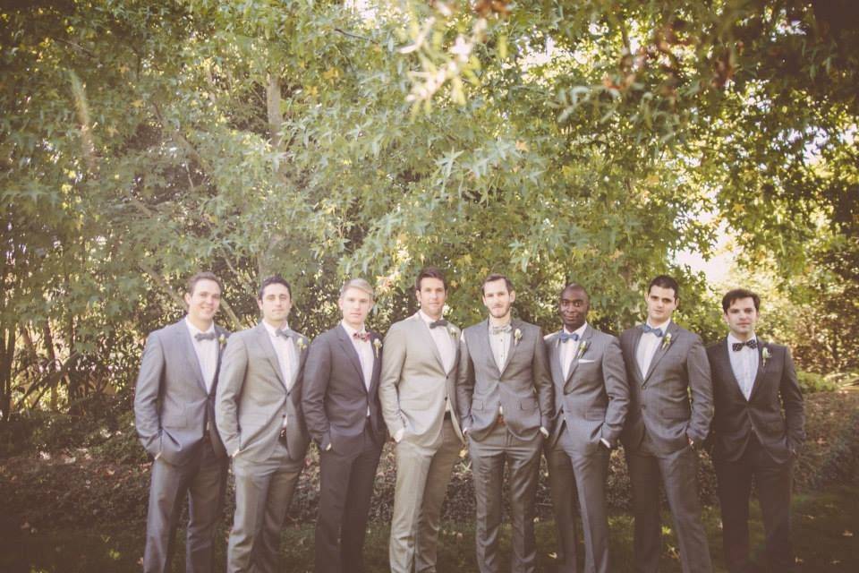 The groom with his groomsmen