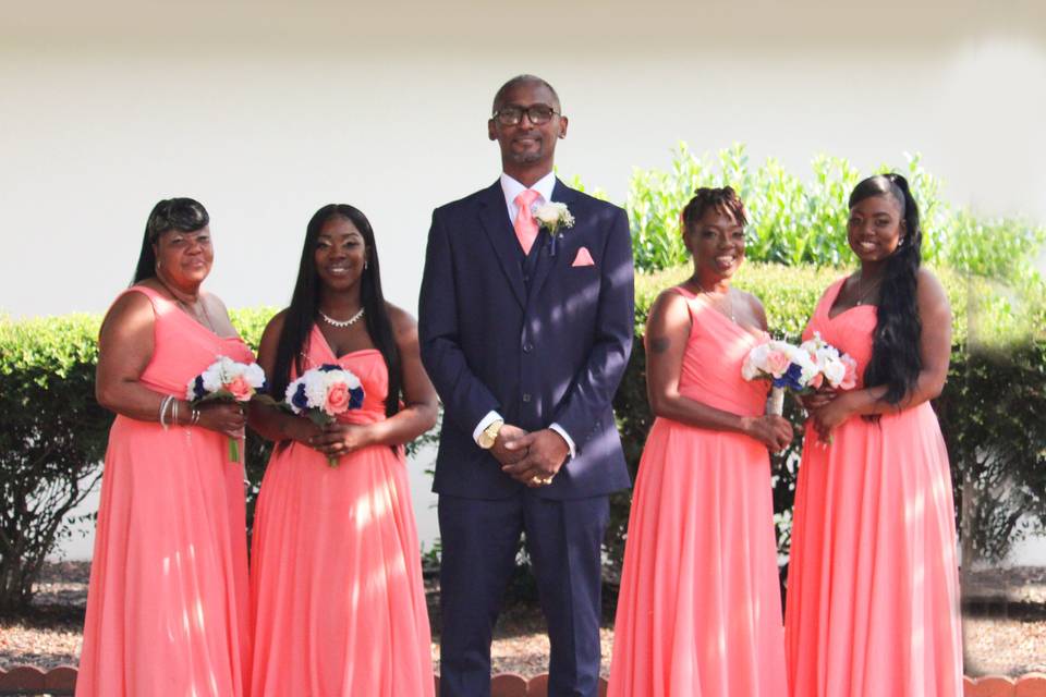 Wedding party portrait