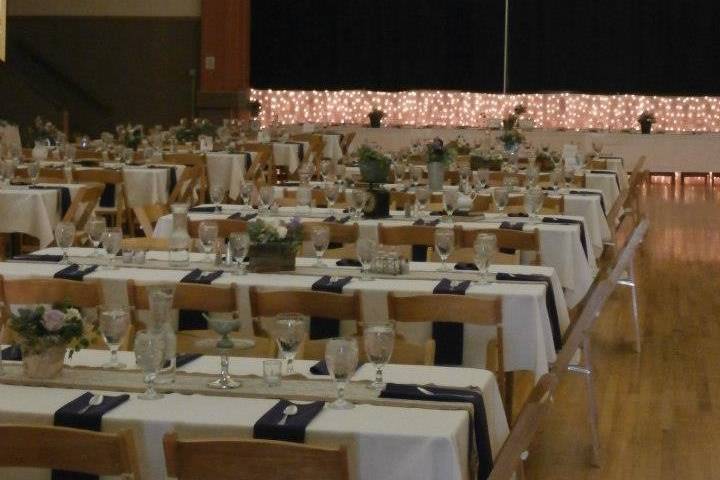 Indoor wedding setting