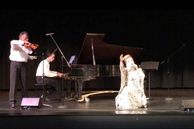 Performing on stage