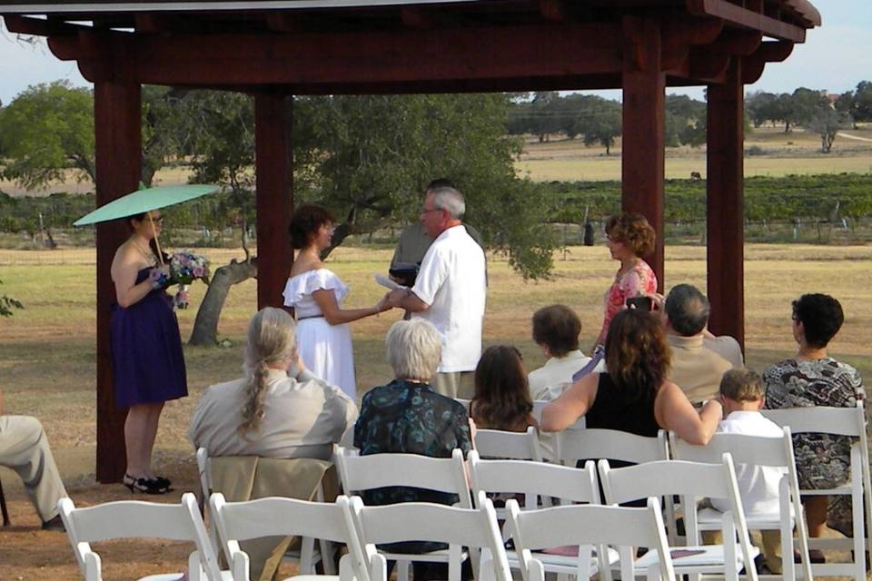 Summer outdoor ceremony