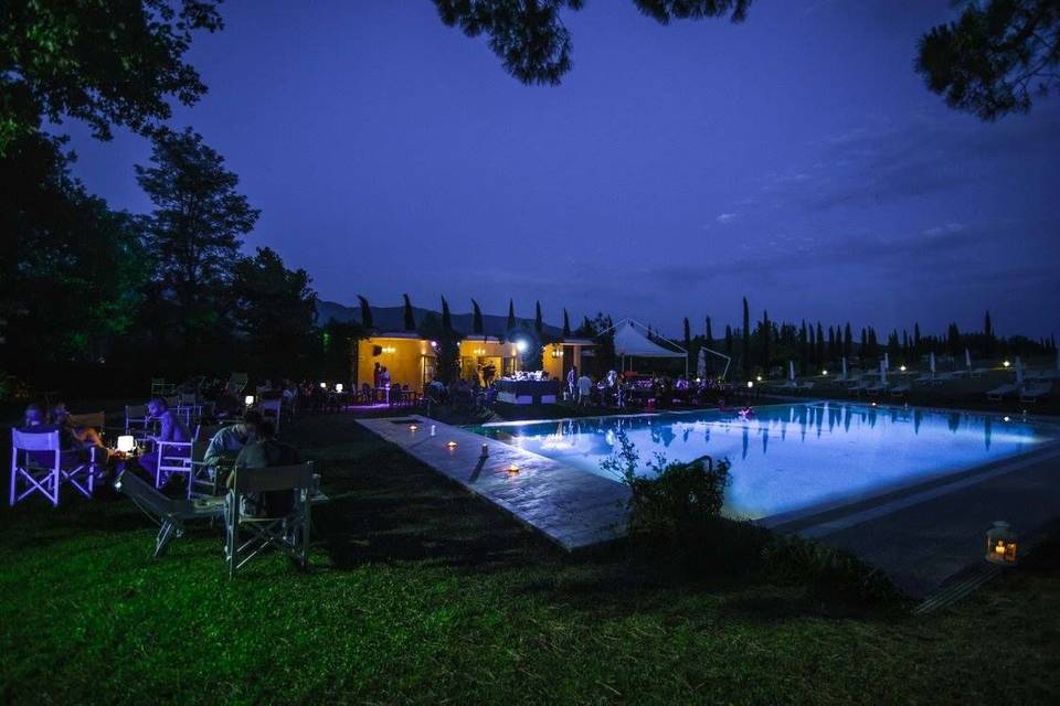 Pool night view