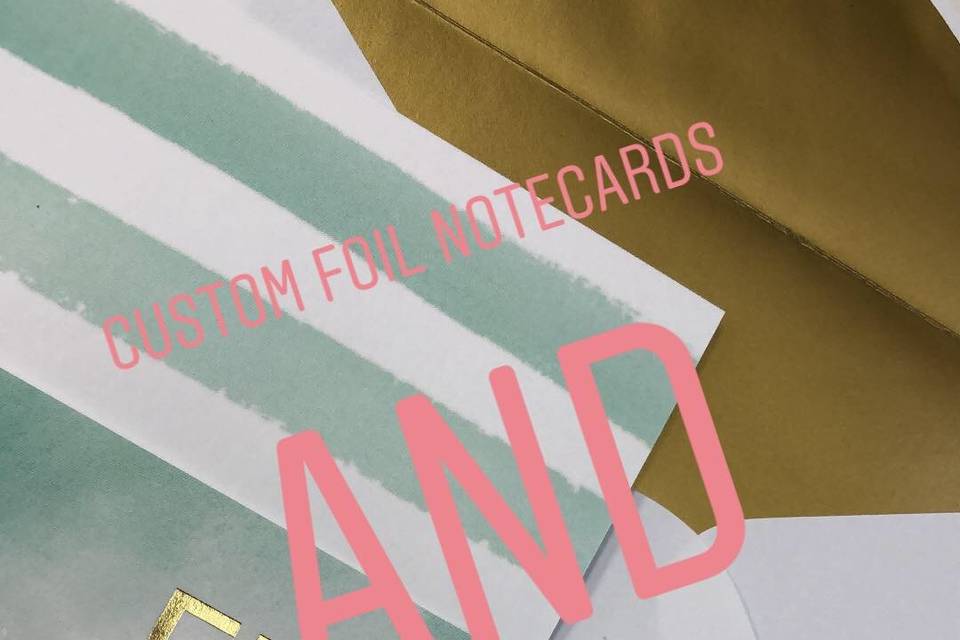Foil Pressed Cards with Envelope Liners