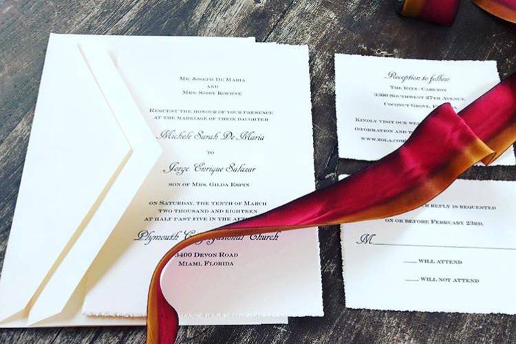 Classic Thermography print Wedding Suite