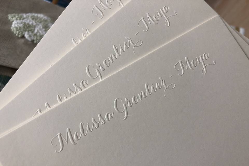 Blind Embossed note cards