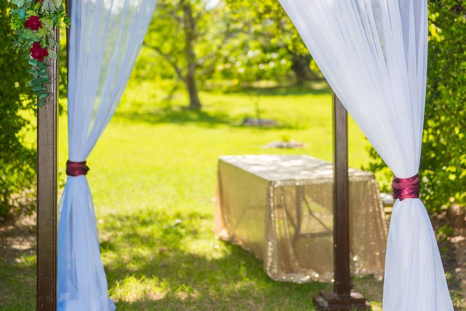 Decorated chuppah