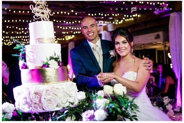Wedding cake cutting