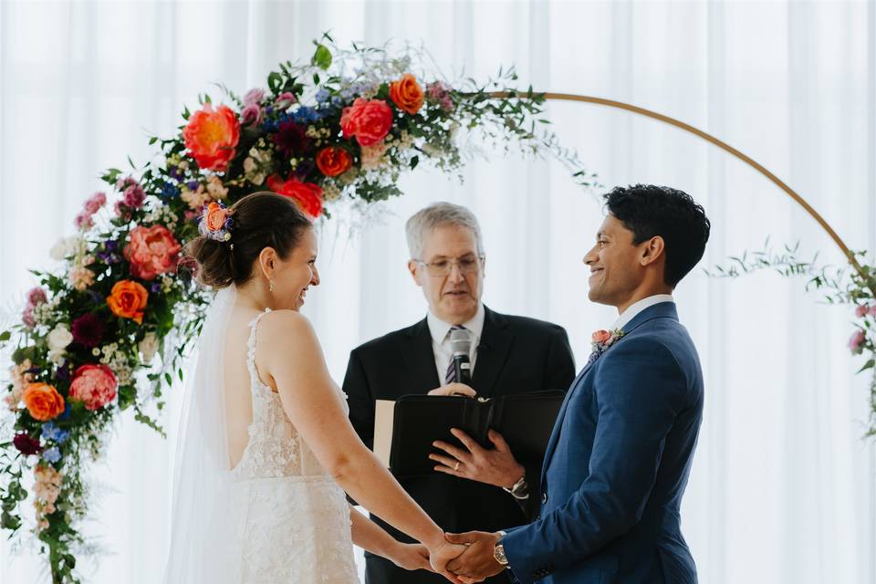 Vivek & Leah share a moment