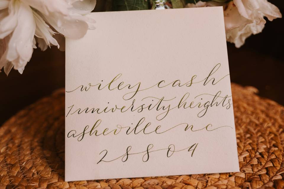 Modern minimal calligraphy