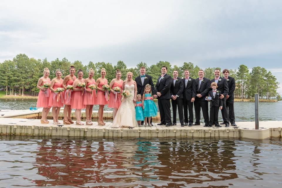 Newlyweds and their guests