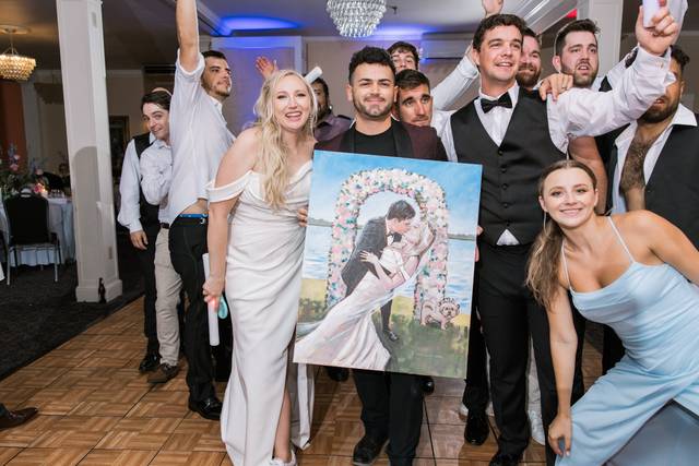 Bridal Party With Painting