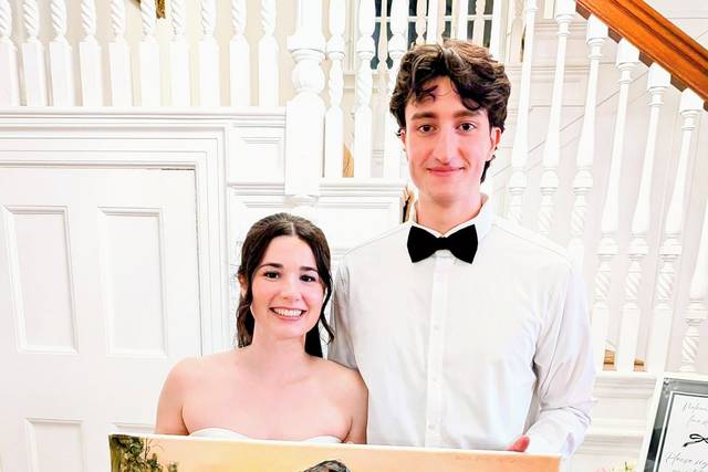 Bride & Groom With Painting