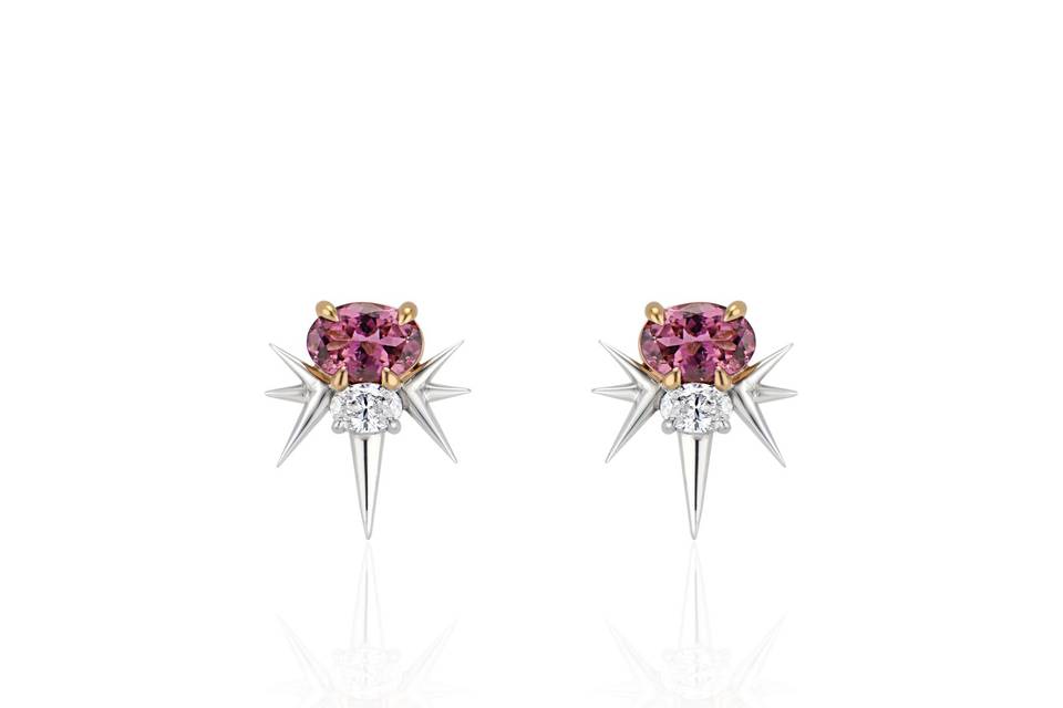 Pink Tourmaline Earings