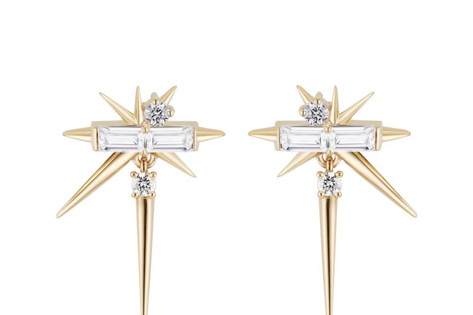 Diamond Spike Earrings