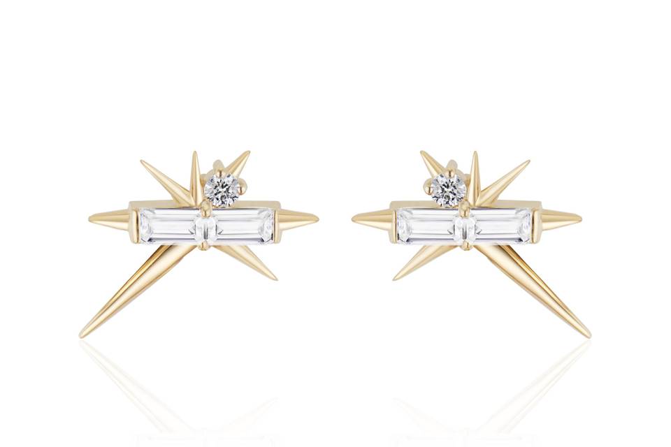 Diamond Spike Earrings