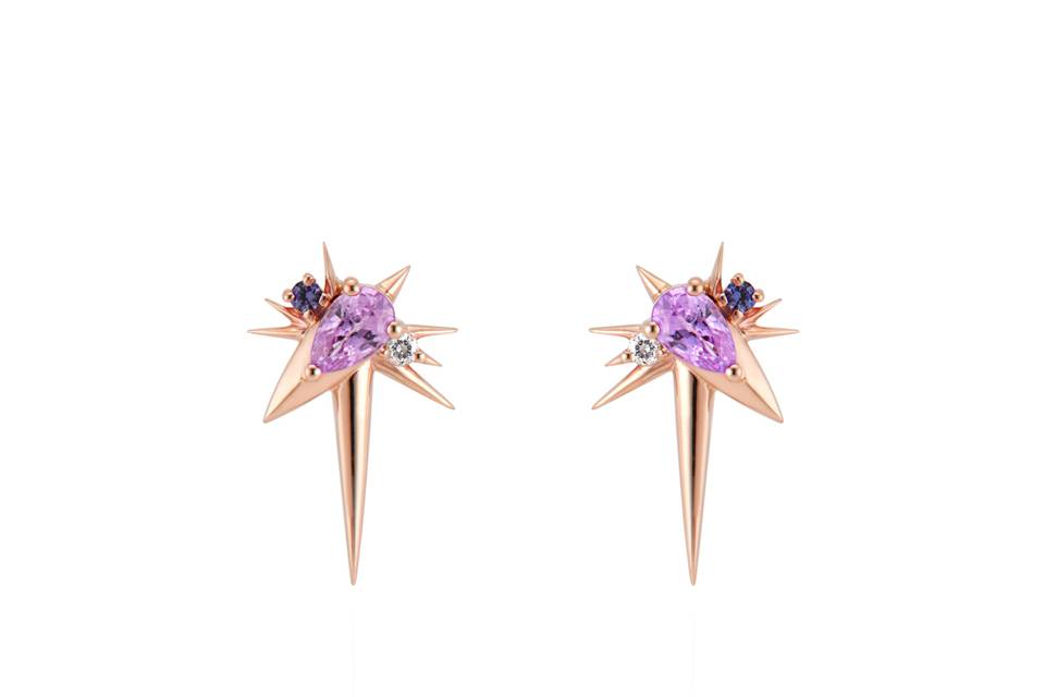 Sapphire Spike Earrings