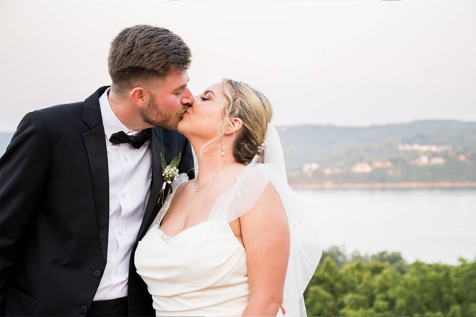 Evening kiss by the lake