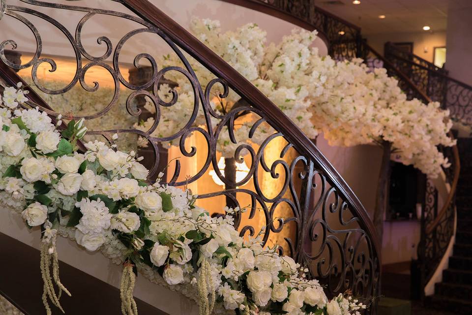 Flowers on the grand staircase