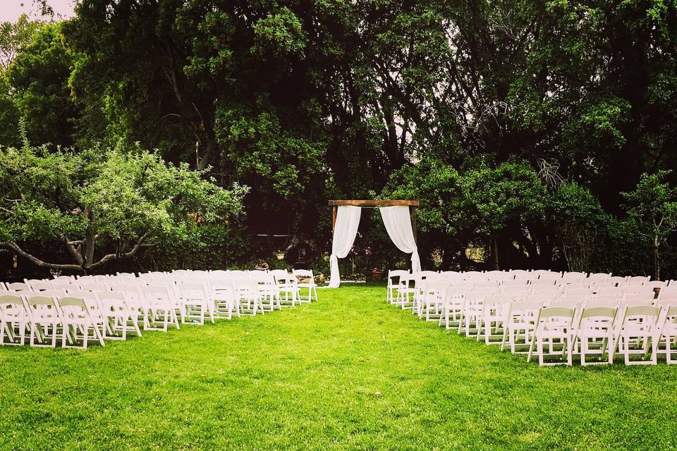 Outdoor wedding ceremony