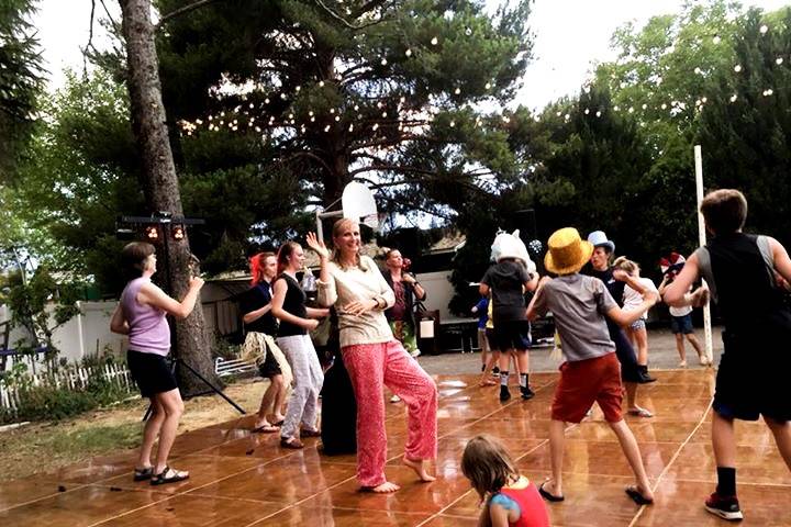 Rocking out on the dance floor