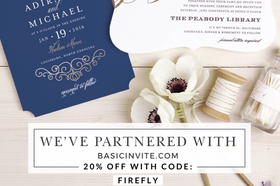 Wedding invitation discount