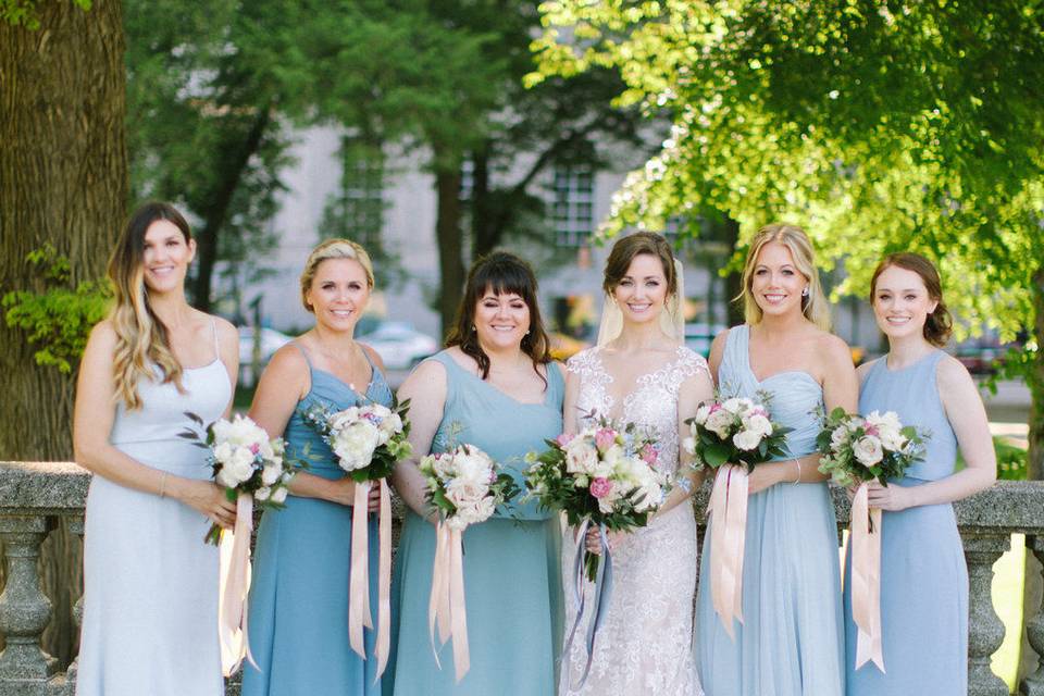 Blue Bridesmaid Dresses