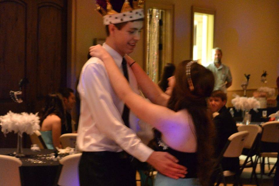 Announcing the Prom King and Queen at the Greenville Christian School 2015 Prom.