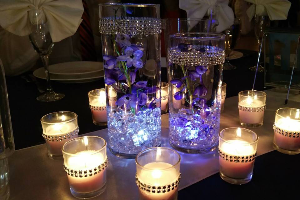 Centerpiece with candles