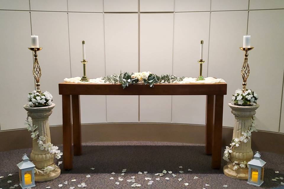 Small chapel set up