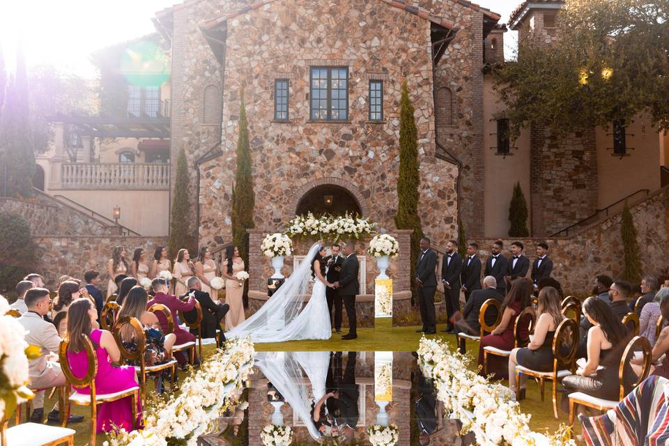 Ceremony at bella collina