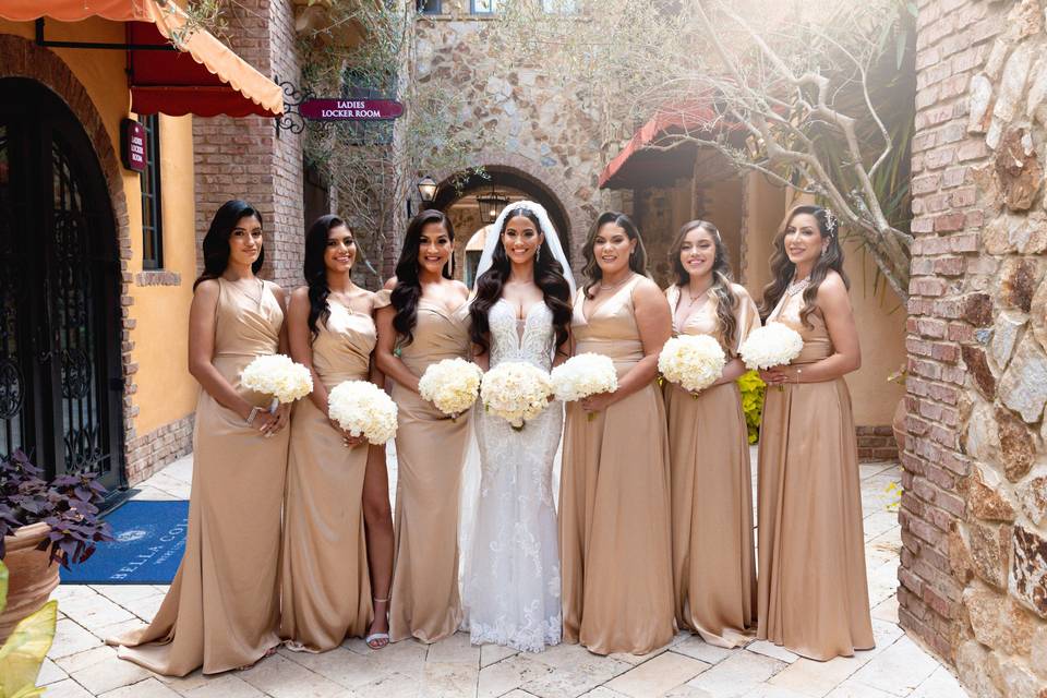 Bridesmaids at bella collina