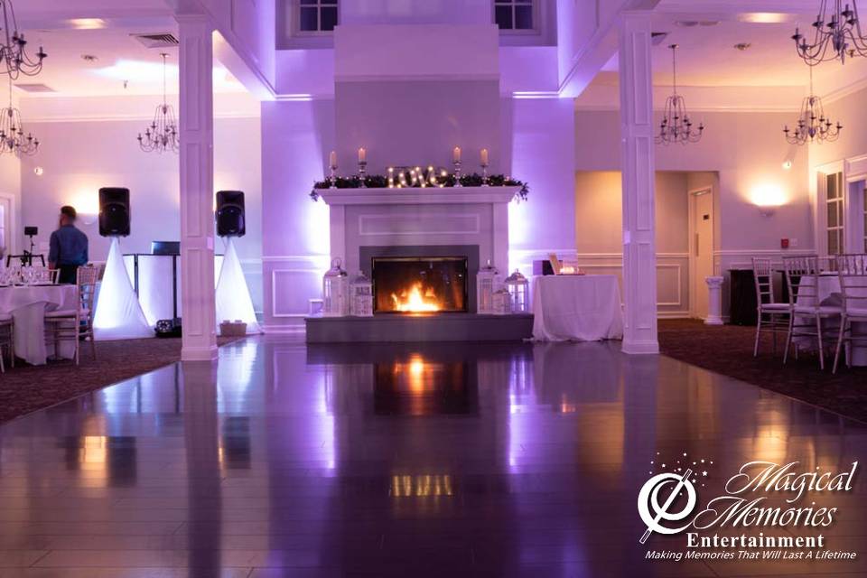 Dance Floor and Fire Place