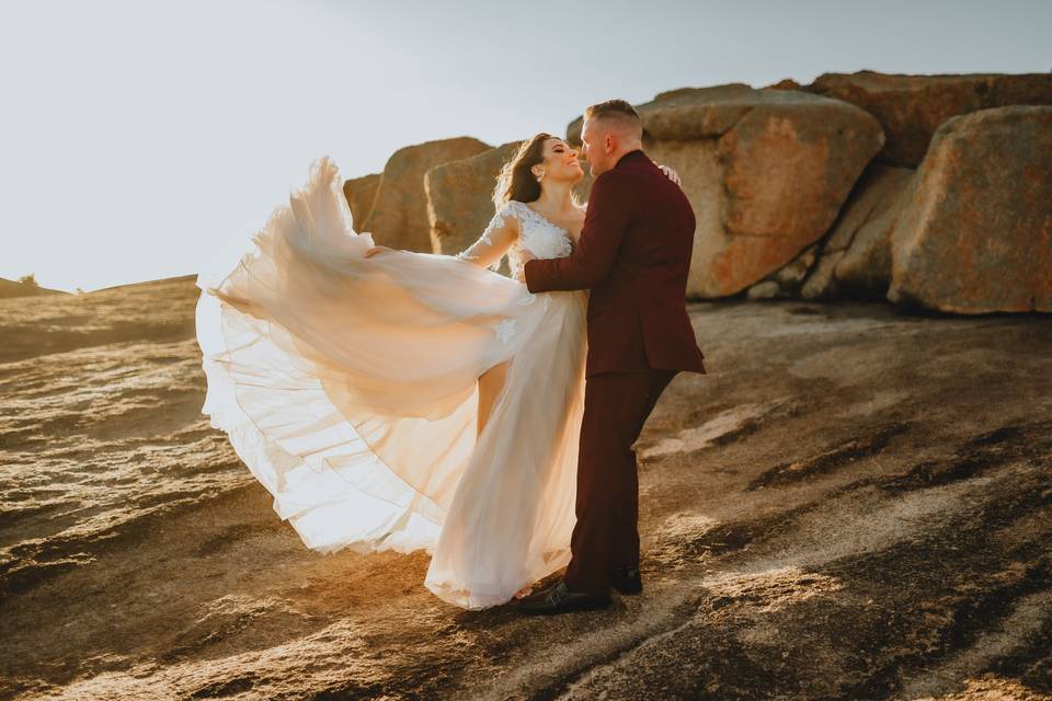 A walk in enchanted rock