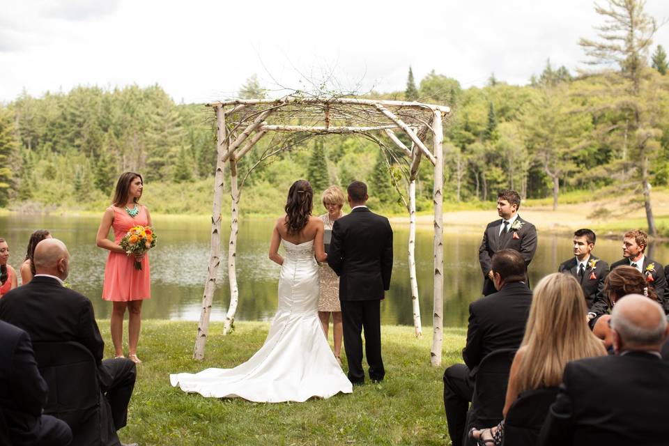 Wedding Ceremony by the Lake