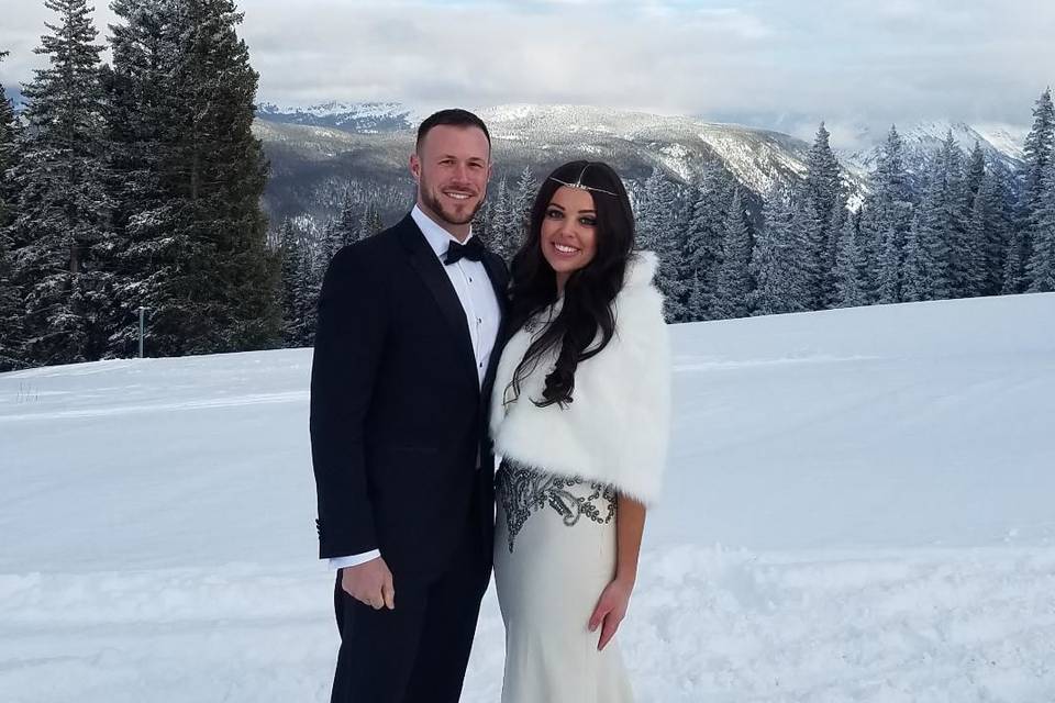 Snowy wedding