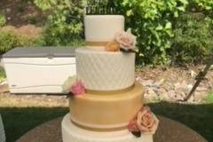 Gold fondant cake