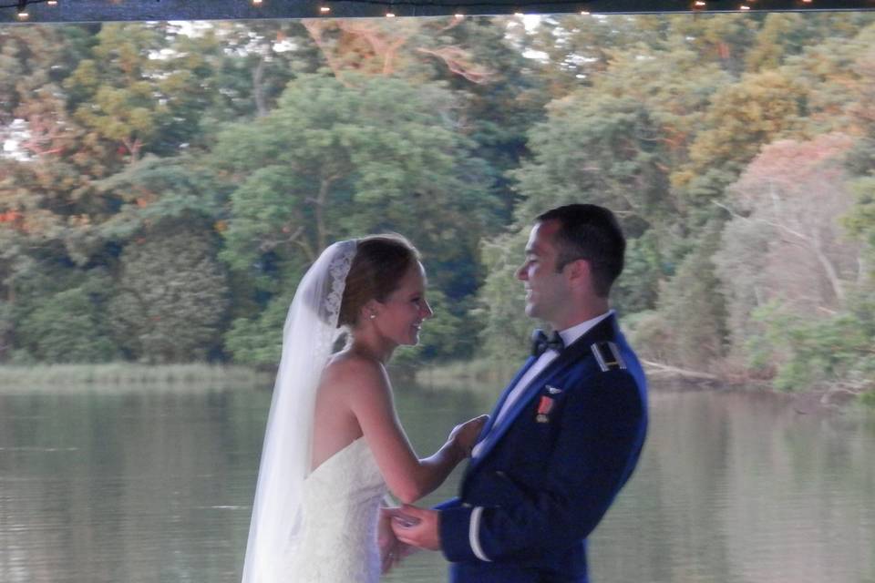 Couple by the lake