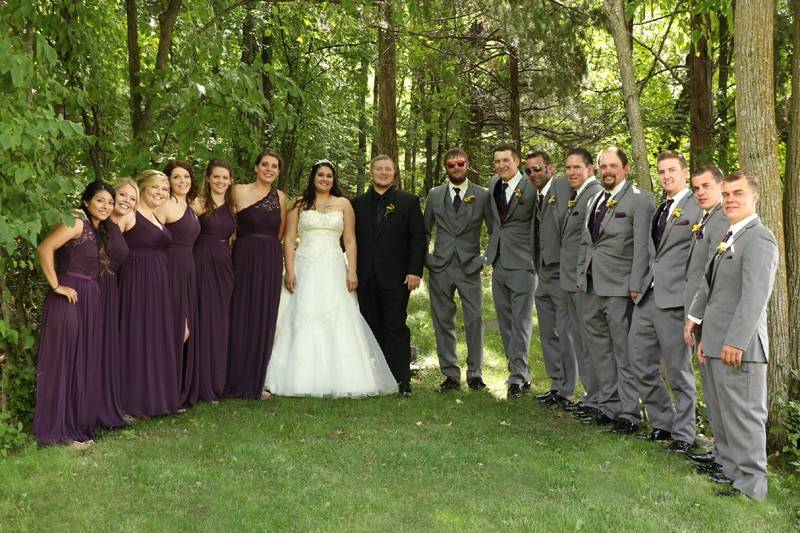 The entire wedding party