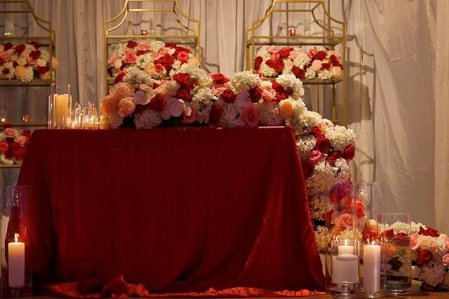 Bride and groom table